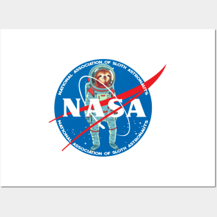 N.A.S.A.-National Association of Sloth Astronauts Posters and Art